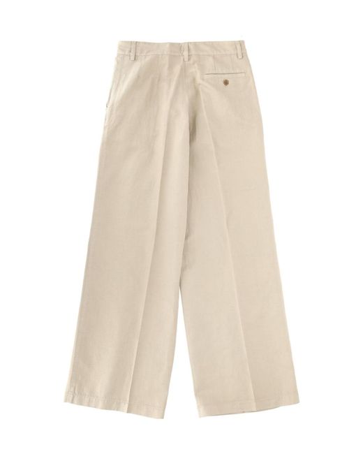 Aspesi White Tailored Pleated Pants