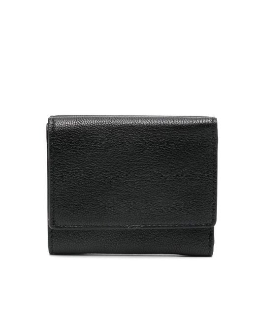 Anya Hindmarch Black Eyes Mini Trifold Zip Wallet
