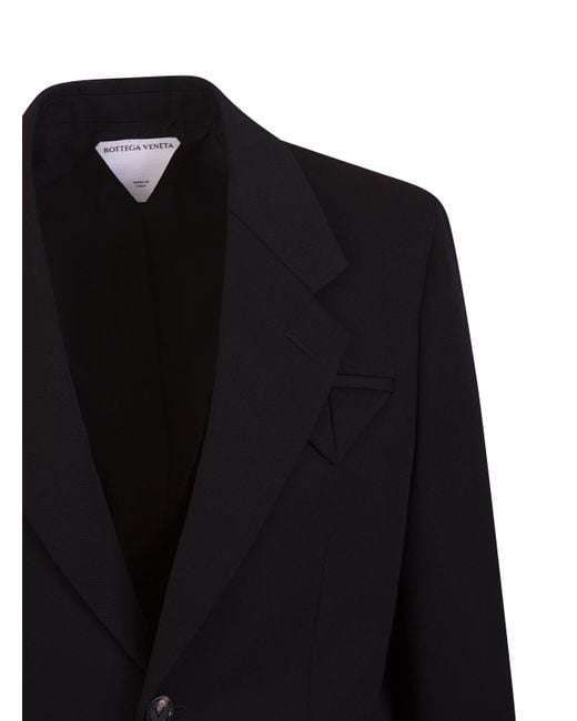 Bottega Veneta Black Single-Breasted Long Sleeved Blazer