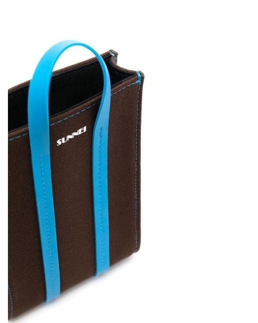 Sunnei Micro Parallelepipedo Tote Bag in Blue for Men | Lyst