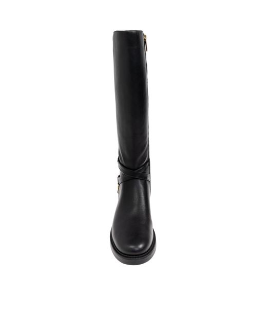 MICHAEL Michael Kors Black Abigail Logo Plaque Boots