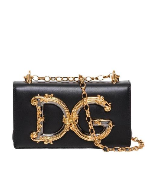 Dolce & Gabbana Black Dg Girls Phone Bag