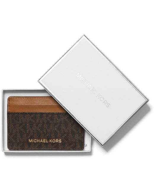 MICHAEL Michael Kors Brown Minimalist Card Holder