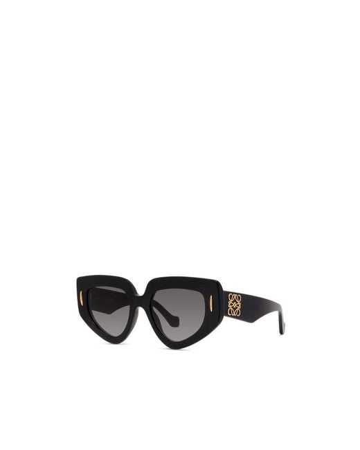Loewe Black Anagram Geometric Frame Sunglasses