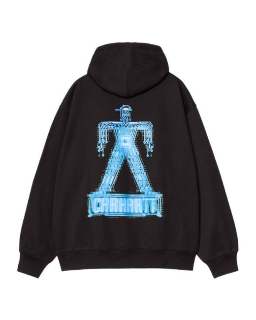 Carhartt Blue Hooded Electric Boogie Sweatshirt for men