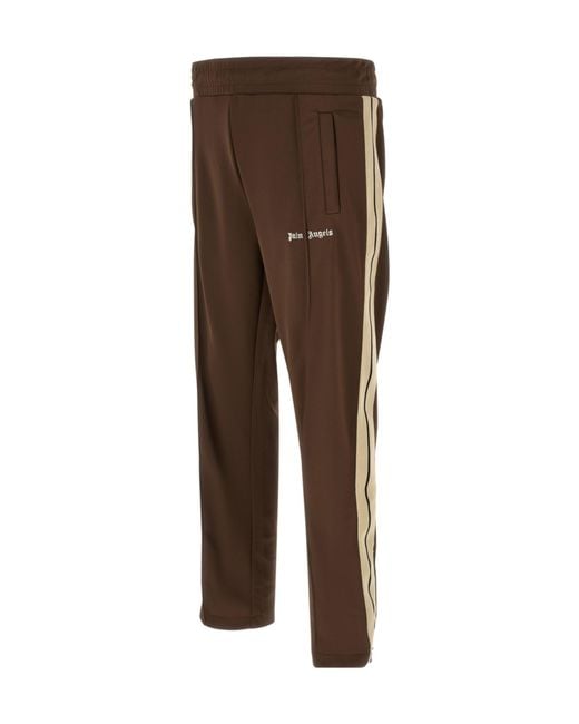 Palm Angels Brown Athletic Pants With An Elastic Waistband for men