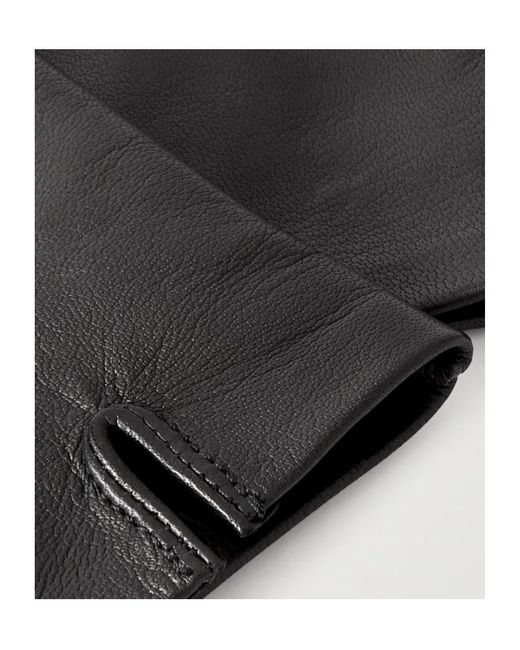The Row Black Lorella Leather Gloves