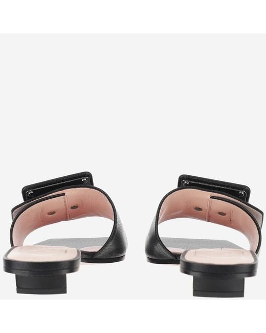 Roger Vivier White Square Head Design Sandals