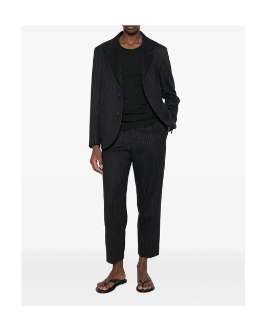 Barena Black Pinstripe Twobutton Blazer