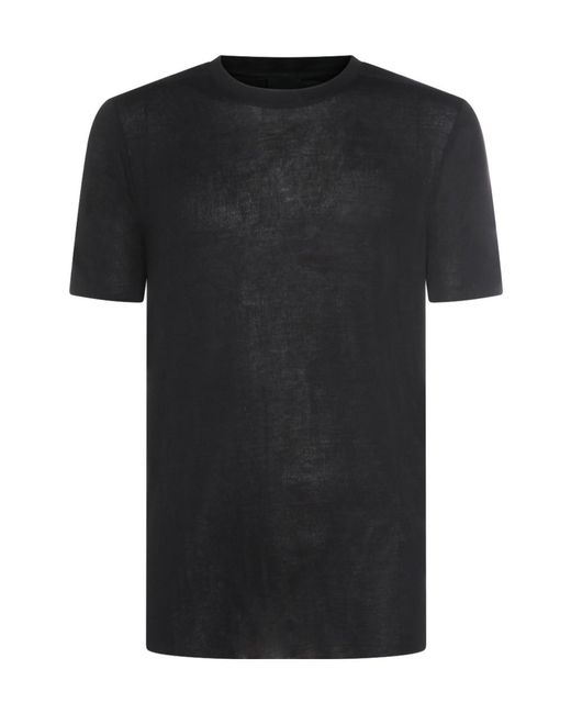 Thom Krom Black Sheer Crew-Neck T-Shirt for men