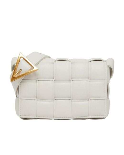 Bottega Veneta White Padded Cassette Shoulder Bag