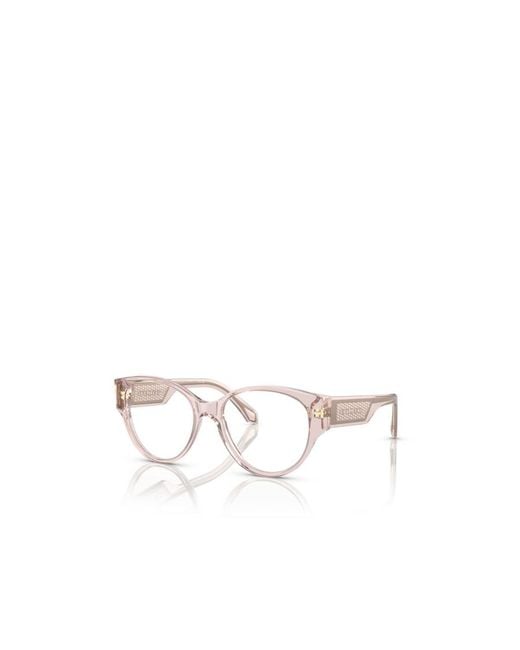BVLGARI White Bulgari Pantos Frame Glasses