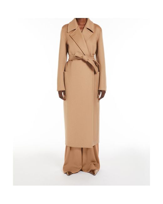 Max Mara Natural Artur Button Detailed Belted Coat
