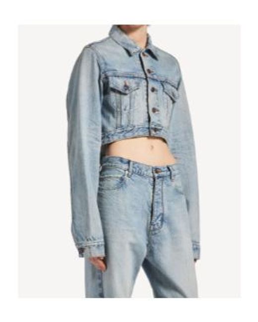 Balenciaga Blue Denim Cropped Jacket