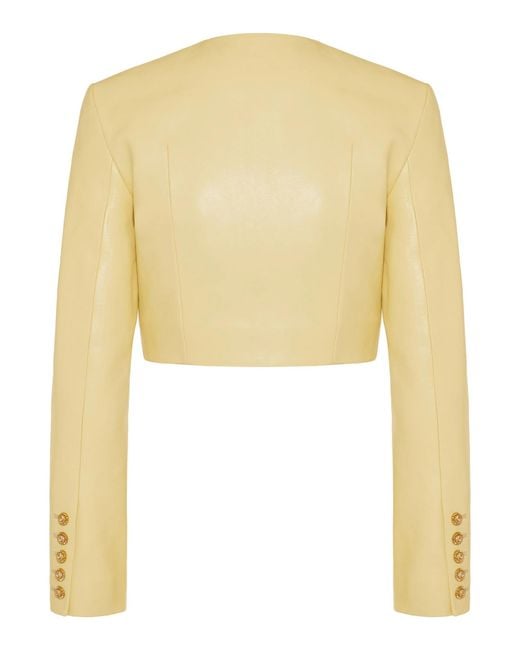 Balmain Yellow Button Front Jacket