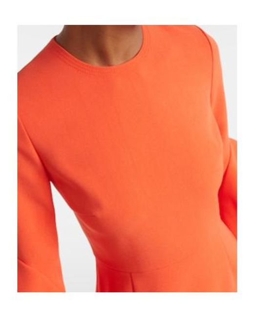 Roksanda Red Ruffled Midi Dress