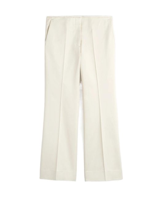 Totême White Totême Kick Flare Raw-Edge Pants