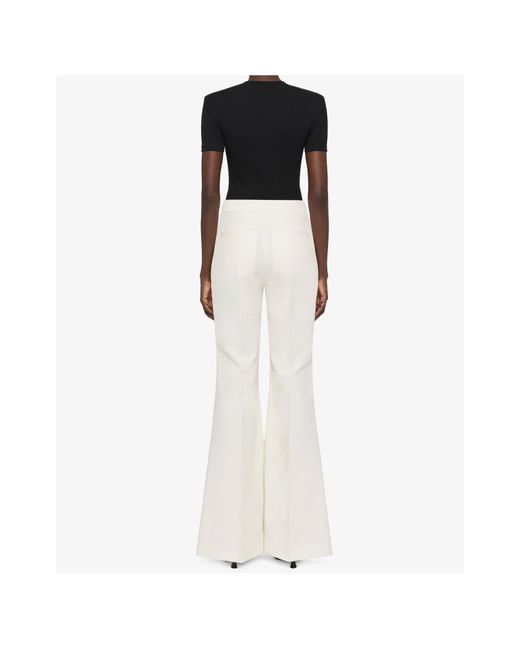 Givenchy White Flare Tailored Pants