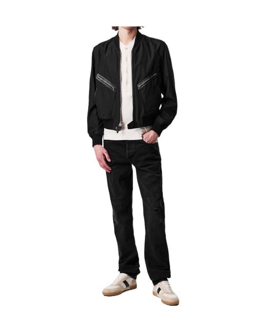 Tom Ford Black Poplin Bomber Jacket for men