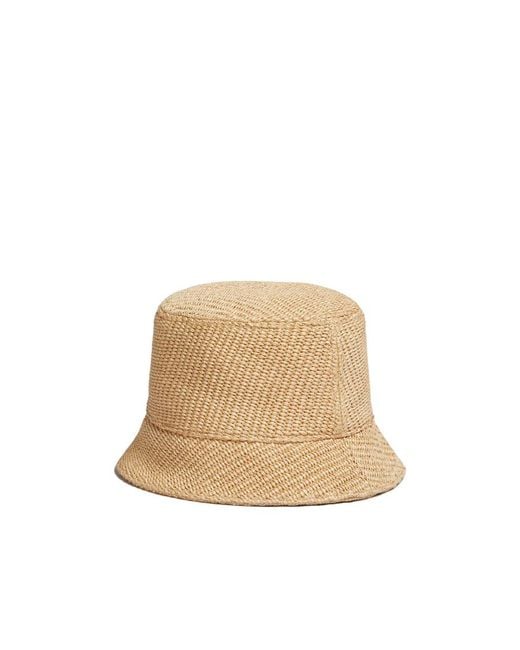 Marni Natural Logo Embroidered Flat-Peak Bucket Hat
