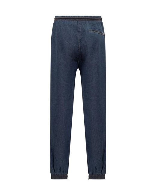 DIESEL Blue P-Bright Logo Patch Colour-Block Track Pants for men