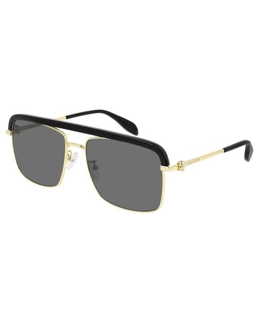 McQueen Metallic Logo Sunglasses for men