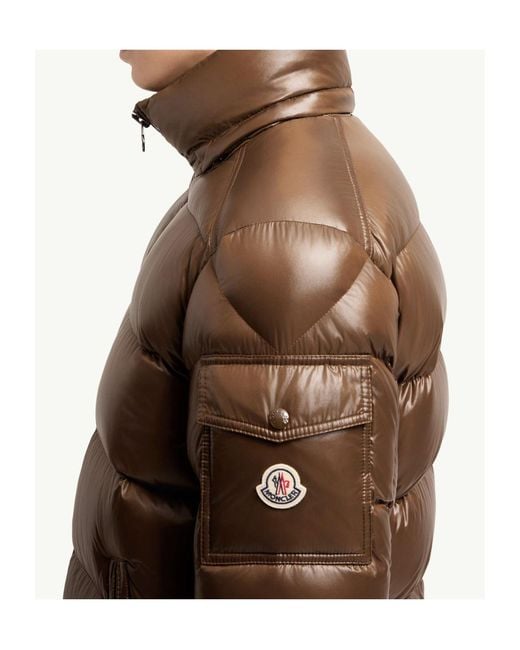 Moncler Brown Maya Hooded Short Down Jacket for men