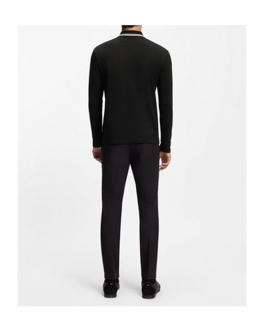 Boss Black Long-Sleeve Polo Shirt for men