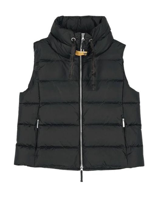 Parajumpers Black Logo Down Vest