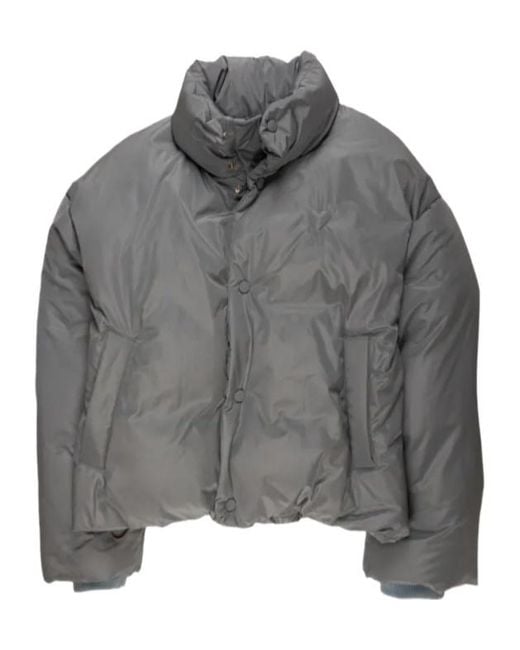 AMI Gray Button Padded Jacket for men