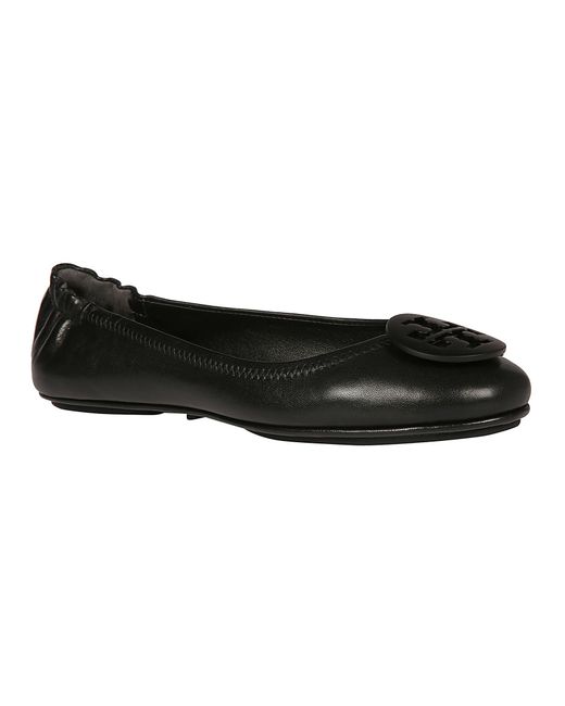 Tory Burch Black Minnie Travel Ballet Flats