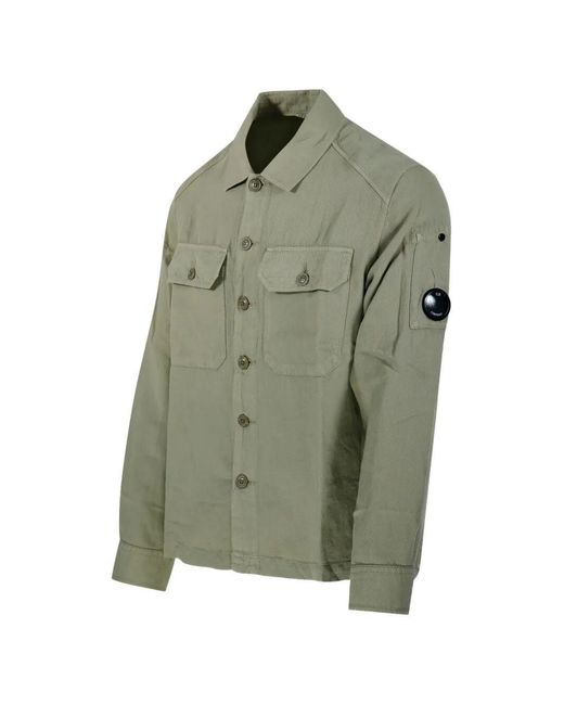 C P Company Green Utility Overshirt for men