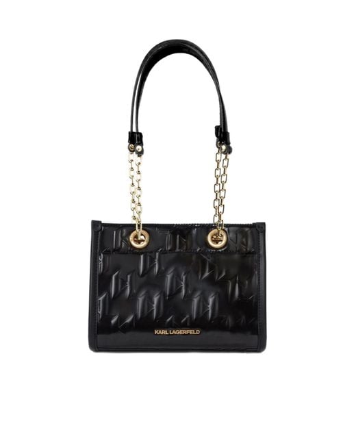 Karl Lagerfeld Black Small K/Skuare Tote Bag