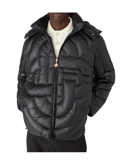 Casablanca Black Monogram Quilted Puffer Jacket for men