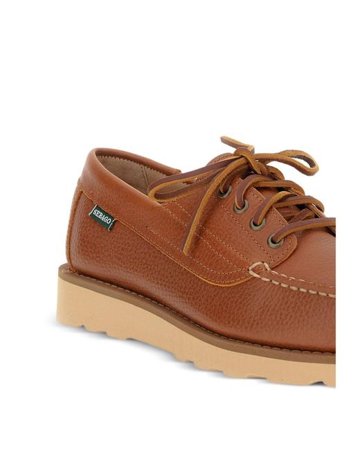 Sebago Brown Leather Loafers for men