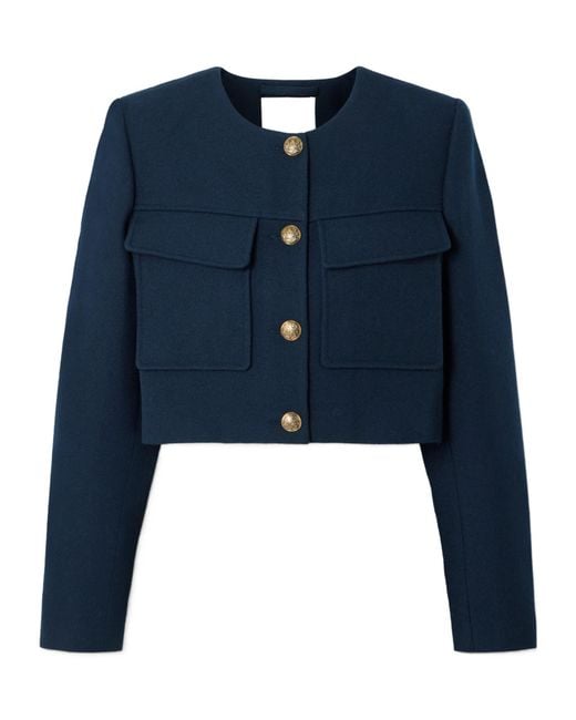 Citizens of Humanity Blue Long-Sleeved Crew Neck Jacket