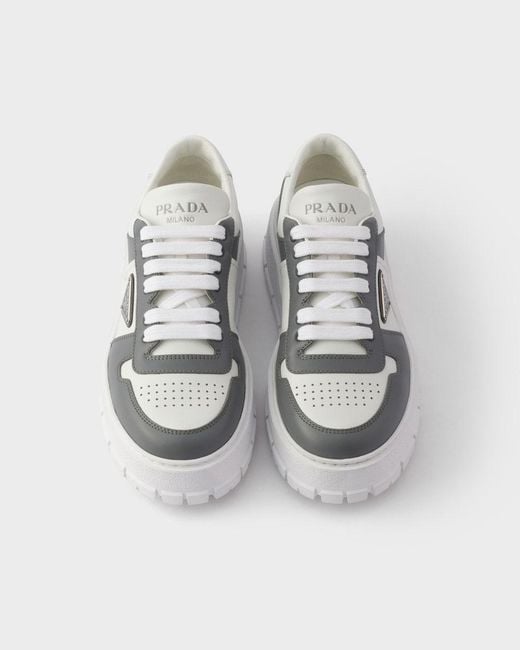 Prada Gray Lace-Up Sneakers for men