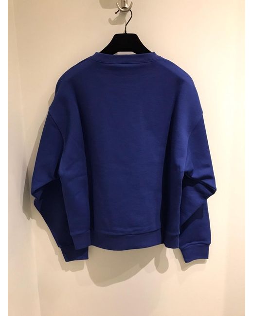 Gucci Blue Logo Print Sweatshirt for men