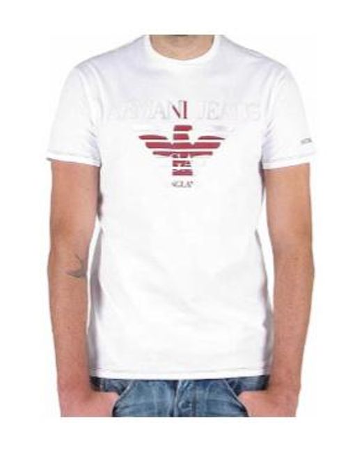 Armani Jeans White Short-Sleeved T-Shirt for men