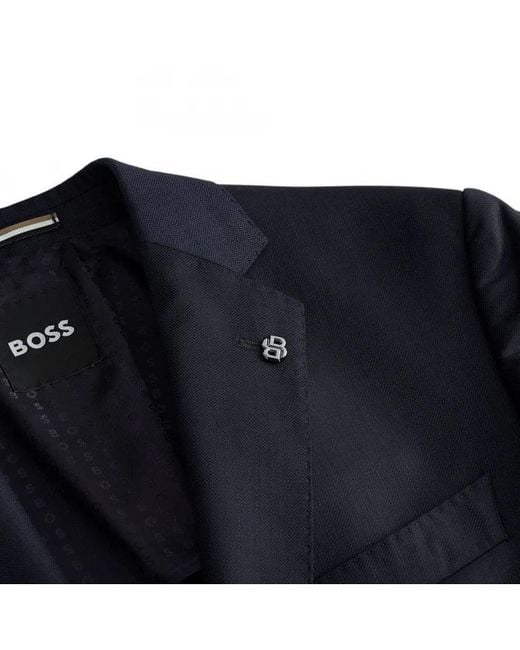 Boss Blue Long-Sleeved Suit Jacket for men