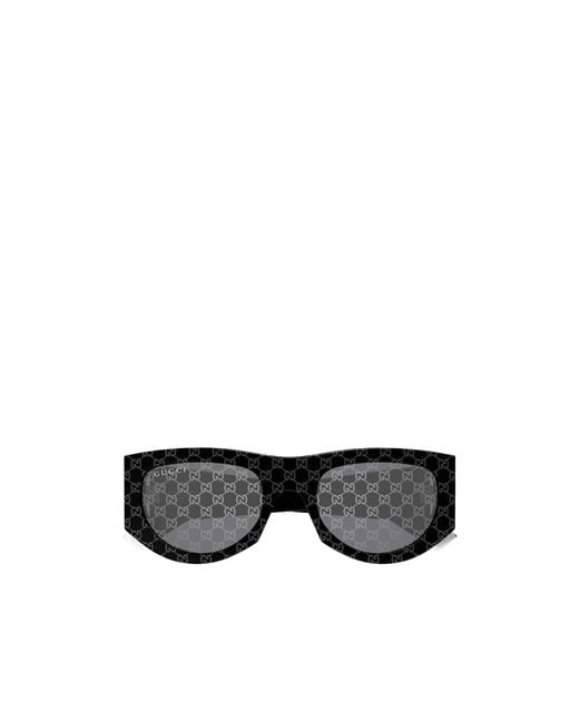 Gucci Black Eyewear Rectangular Frame Sunglasses