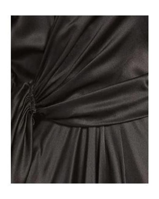 Balenciaga Black Satin Flare Dress