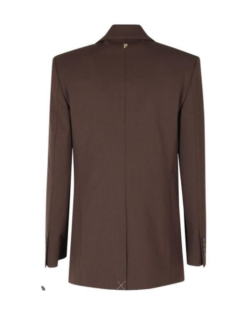 Dondup Brown Long-Sleeve Suit Jacket