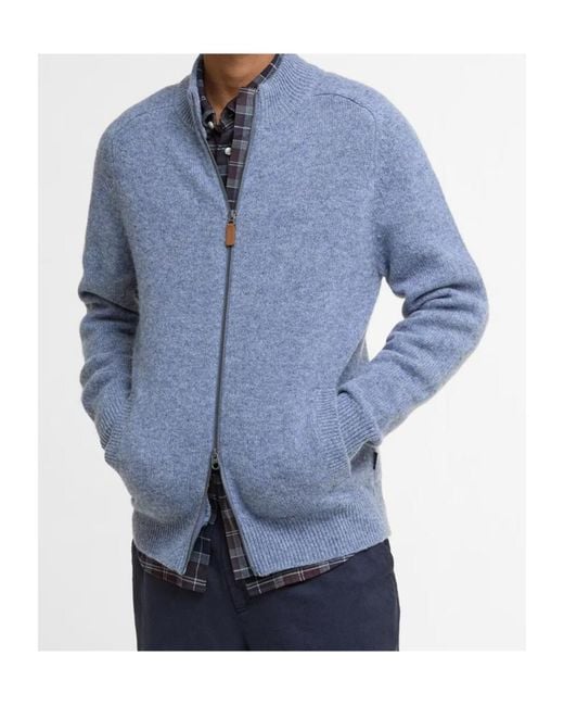 Barbour Blue Talder Zipped Jumper for men