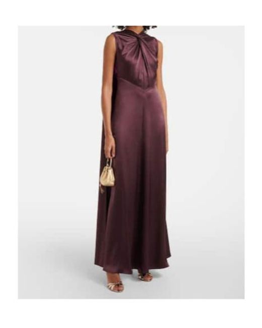Roksanda Purple Amanita Silk Cocktail Dress