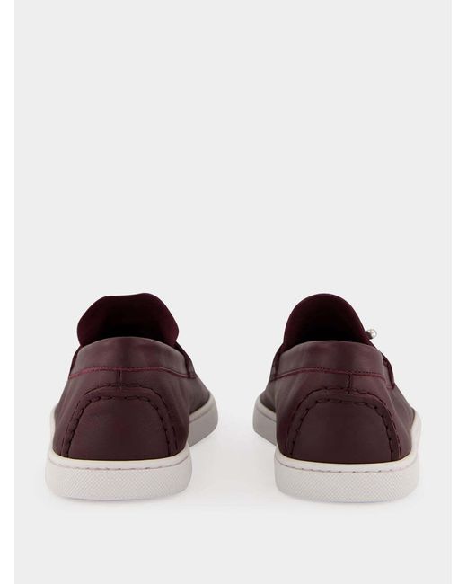 Christian Louboutin Brown Chambeliboat Slip-On Loafers for men