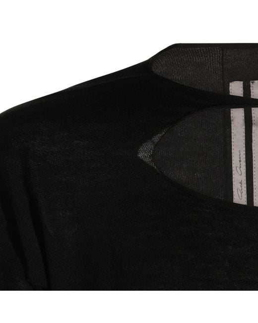 Rick Owens Black Long Sleeve Cut-Out Jumper for men
