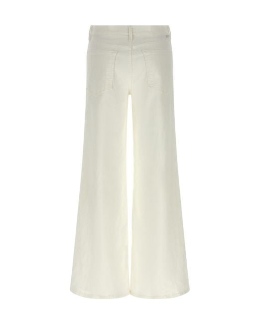 Mother White Wide Leg Jeans