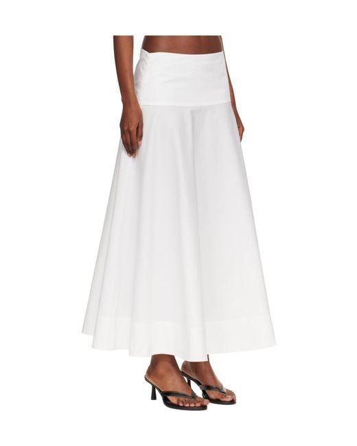St. Agni White Panel Maxi Skirt