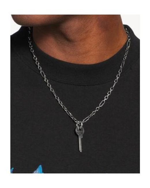 Balenciaga White Neverlost Thin Necklace for men